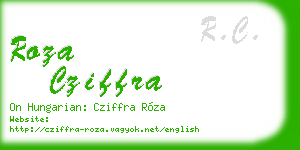 roza cziffra business card